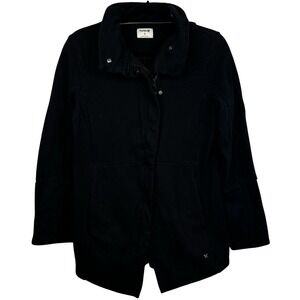 Hurley Jacket Sweatshirt Full Zip / Snap Removable Hood Black Women's Size Small